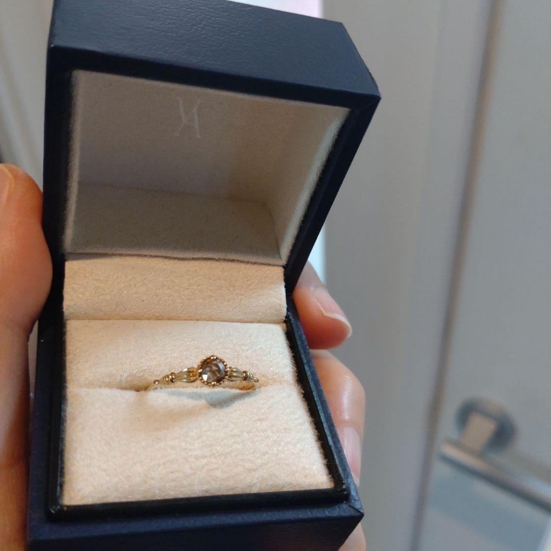 Mei jewelry K18YG ブラウンダイヤ　ローズカット　リング