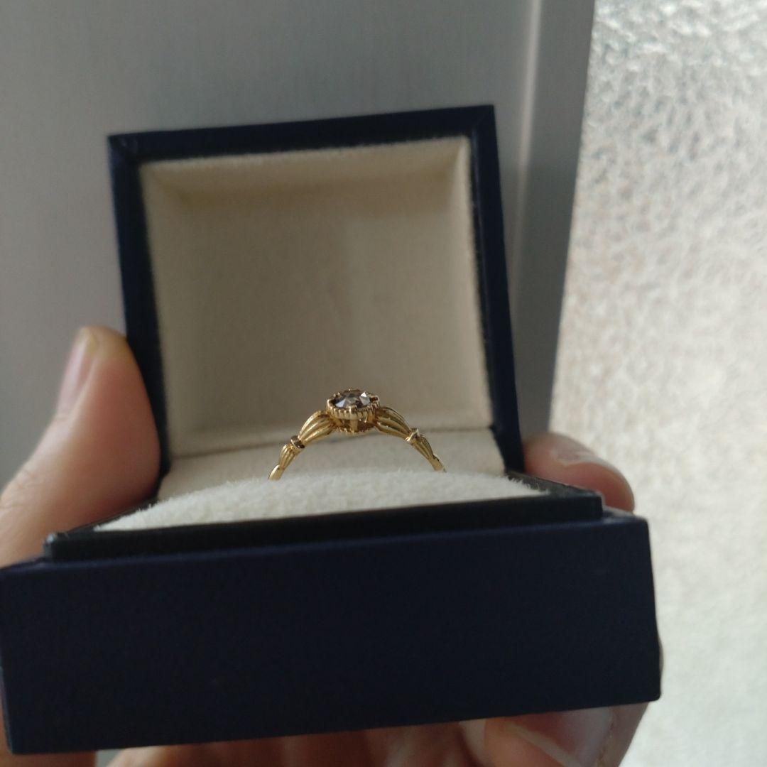 Mei jewelry K18YG ブラウンダイヤ　ローズカット　リング