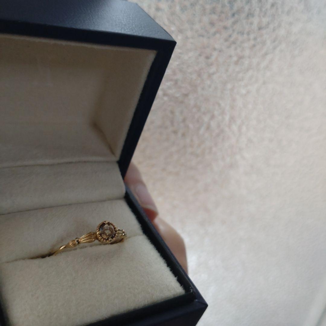 Mei jewelry K18YG ブラウンダイヤ　ローズカット　リング