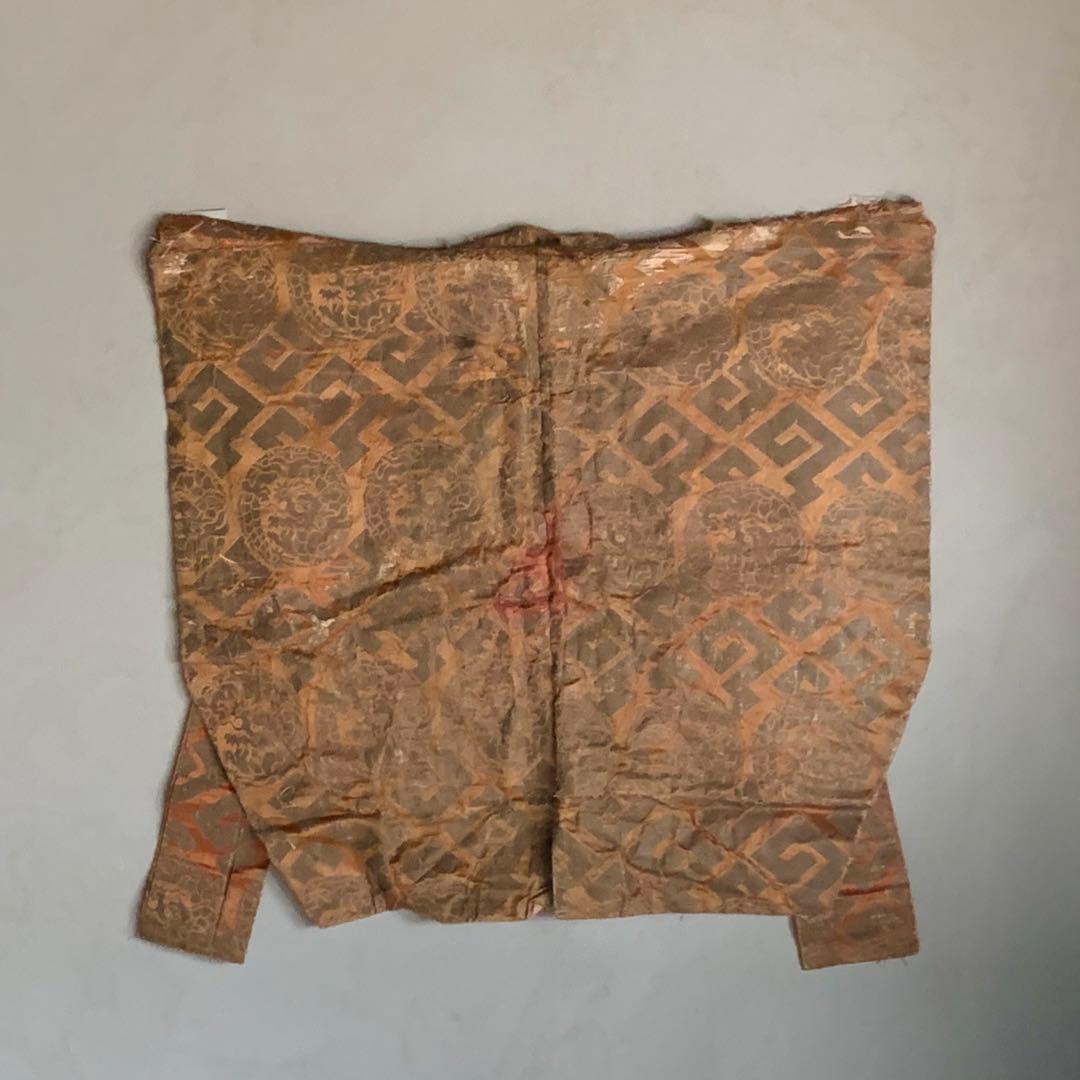 龍丸文 銀襴 古裂 肩衣 古美術 金襴 銀襴 古道具 アンティーク