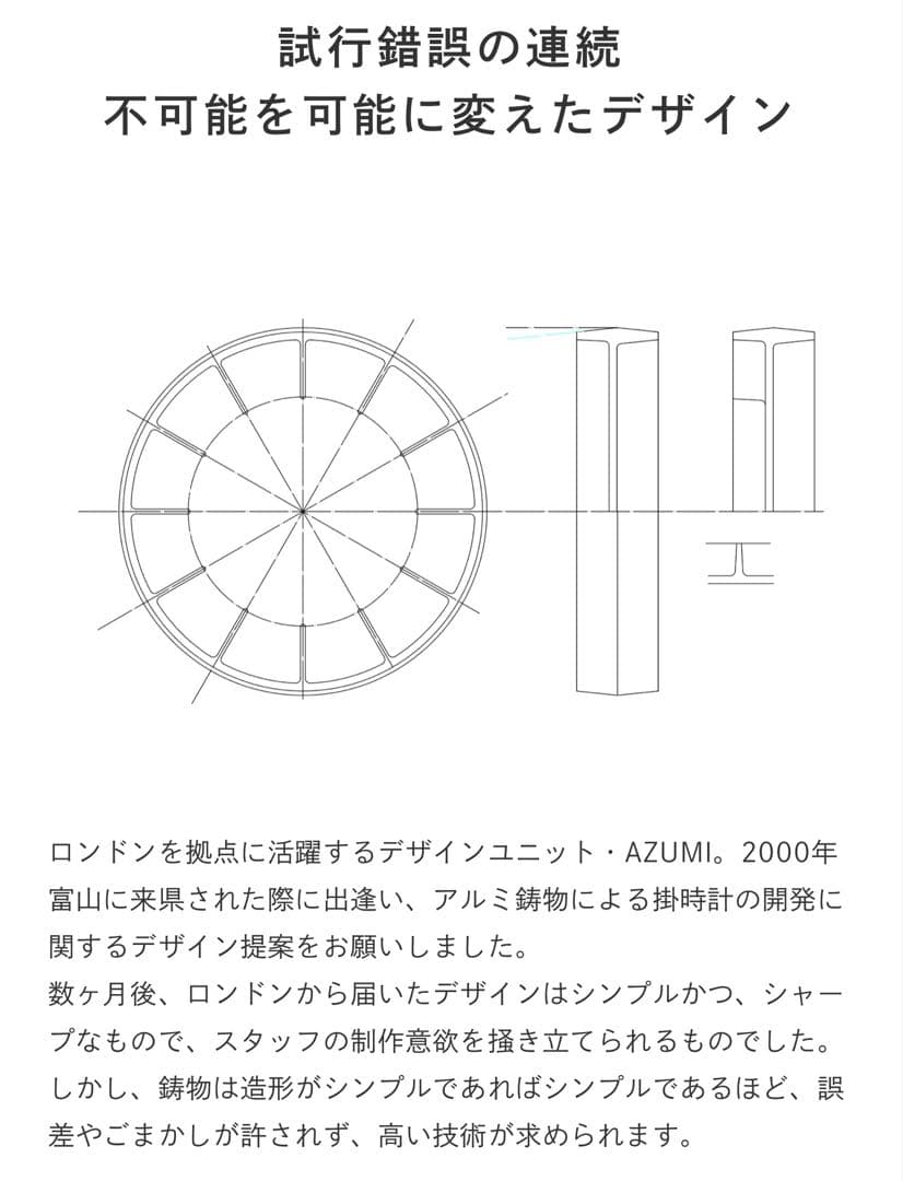 専用ページ☆レムノス エッジクロック 35㎝ Lサイズ 掛け時計
