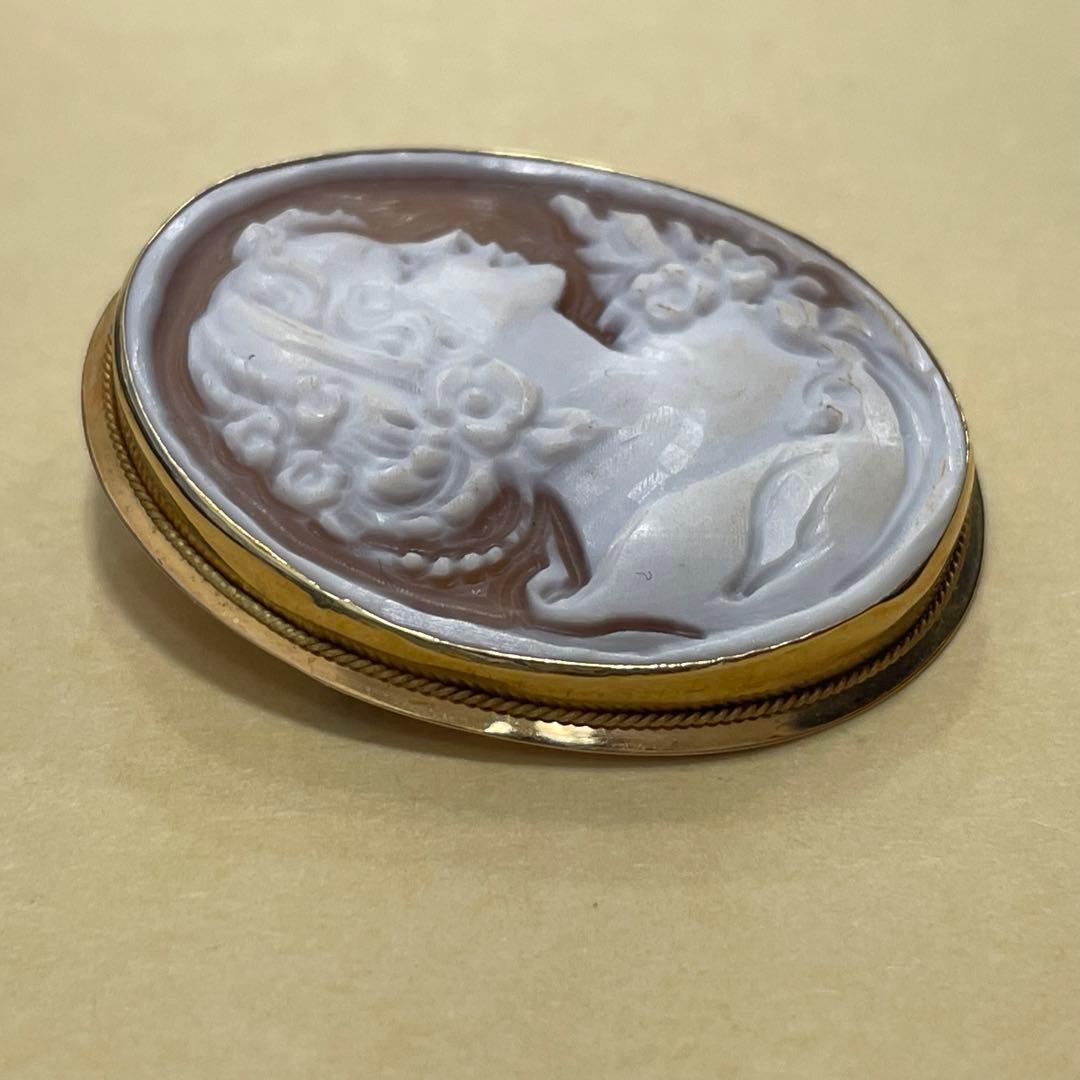 フ*ク様 カメオ女性ブローチ 750刻印 100円～【美品含む】800刻印