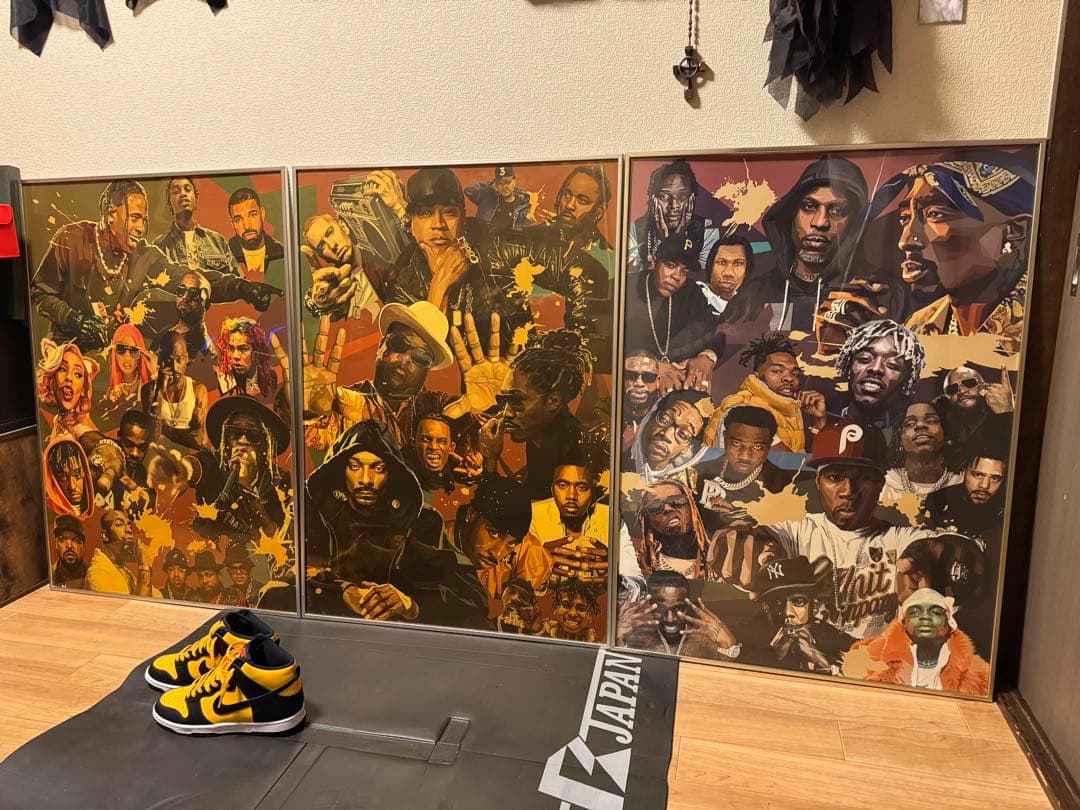 HIPHOPスター★POPアートB1ポスター★3枚組