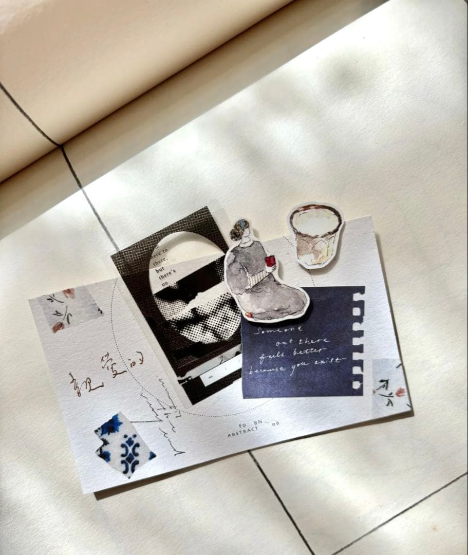 pion《mini girl_01》海外マスキングテープ　マステ 【1961】