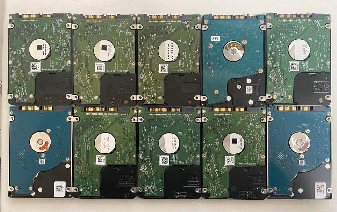 2.5インチ内蔵型HDD 500GB×10個 正常動作品①