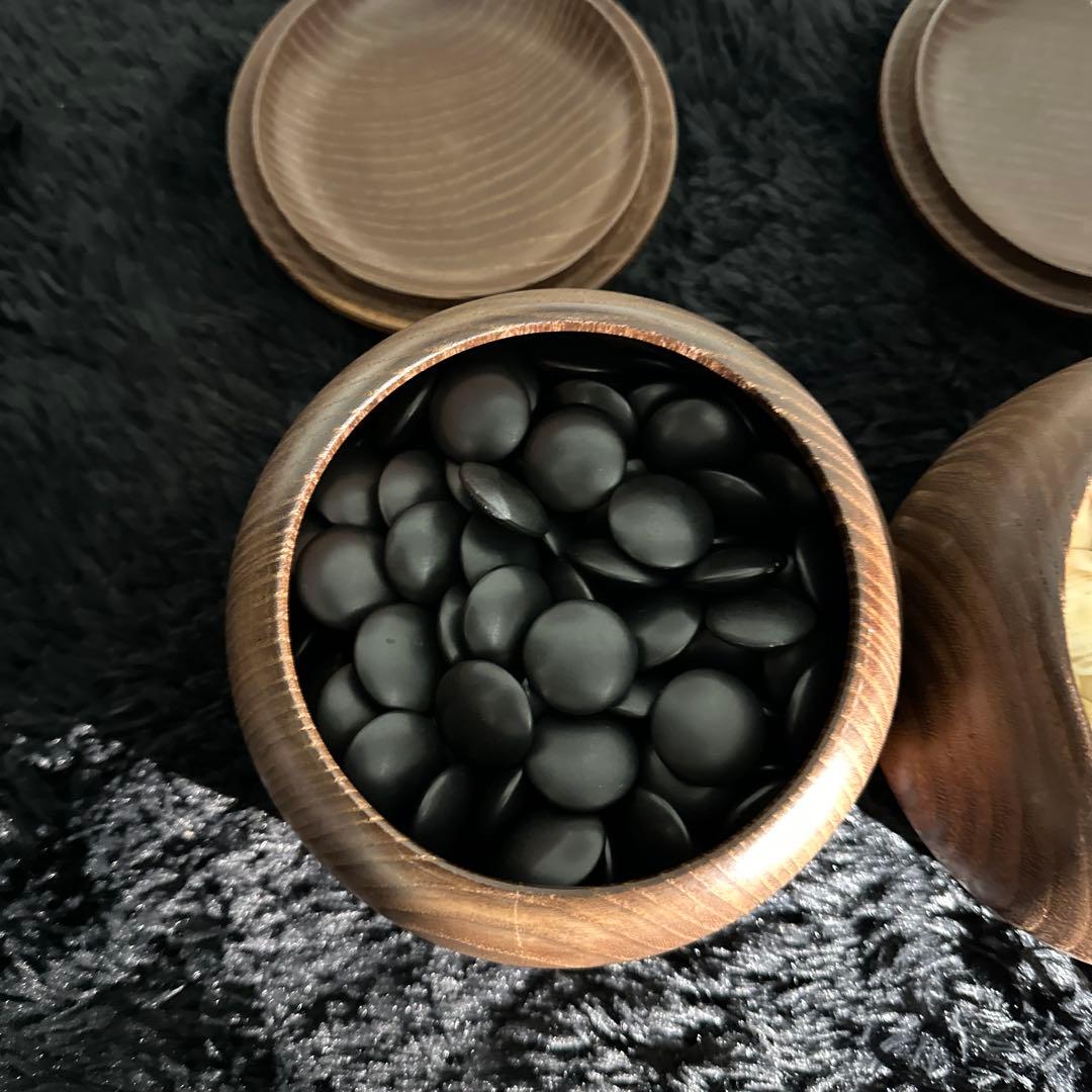 囲碁 碁石 蛤 天然素材 那智黒 厚さ5mm程度