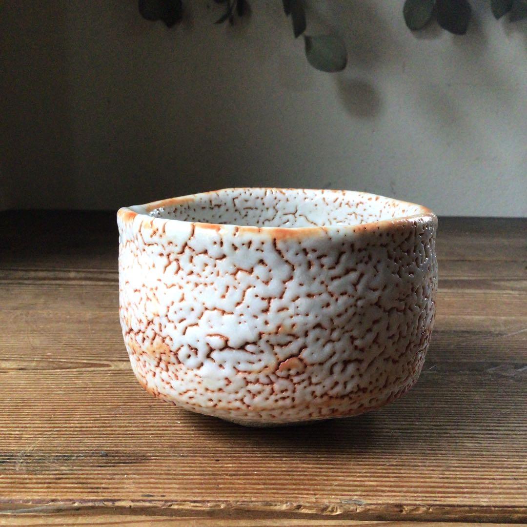 No3203 養心窯 志野茶碗 共箱共布栞付 美濃焼 樋口力三 茶道具 送料