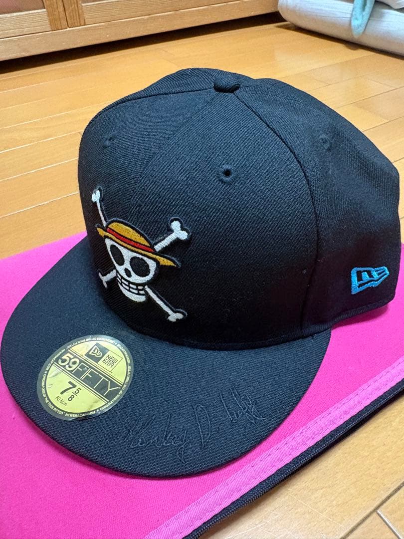 希少　ルフィー　New Era ワンピース スカルキャップ 7 5/8 美品 激レア❗️NEW ERA ニューエラ ワンピースコラボ ルフィ キャップ