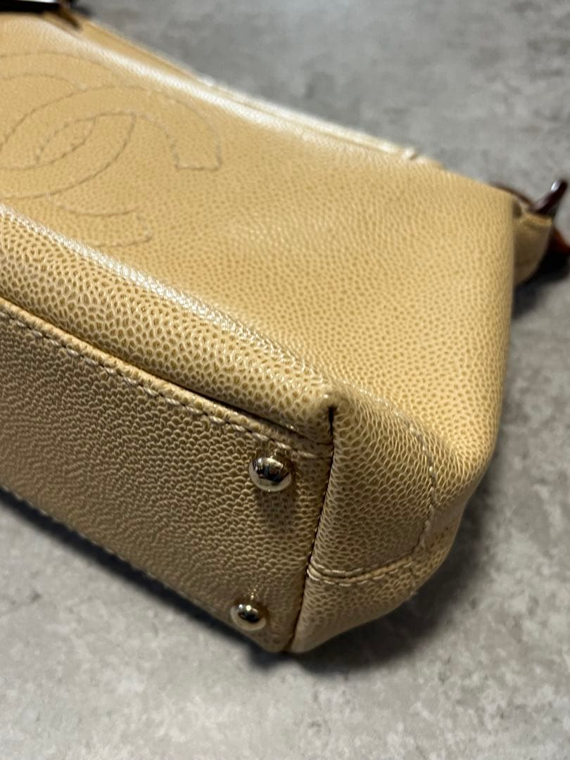 CHANEL ハンドバッグ シャネル ココマーク キャビアスキン プラチェーン