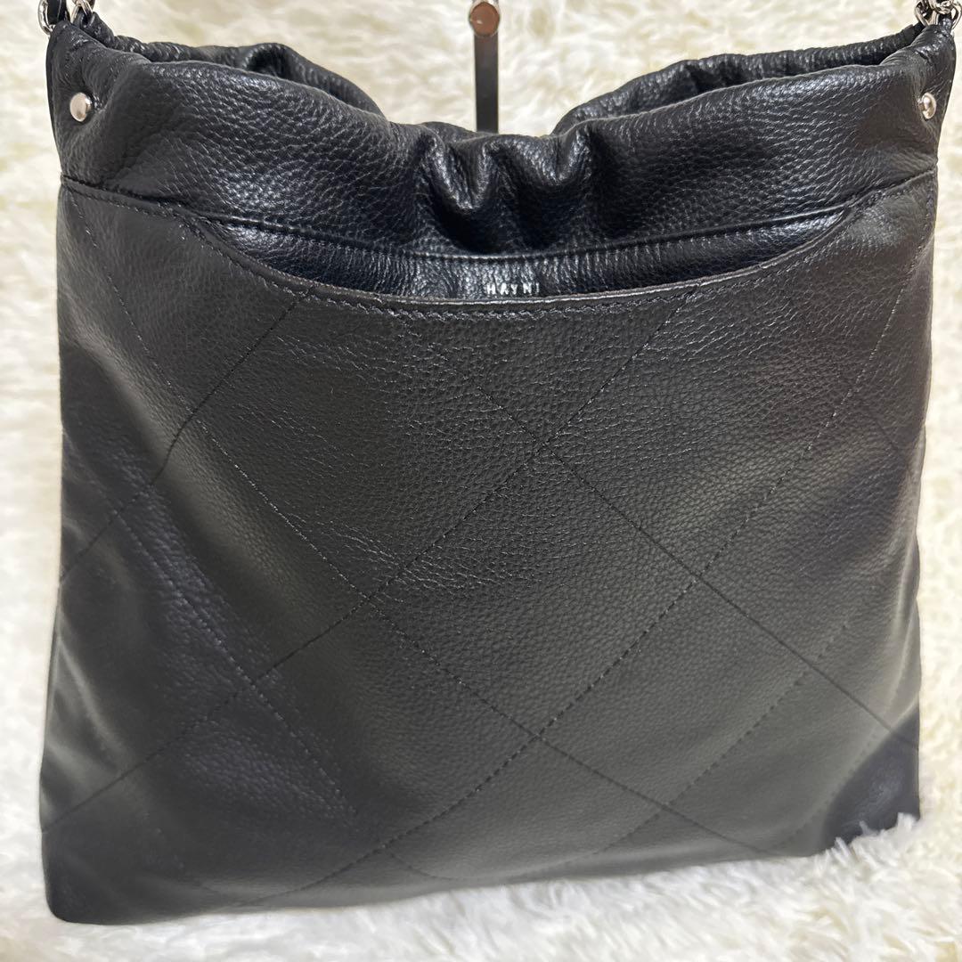 【HAYNY】本革 キルティング チェーンバッグ Barmed☆極美品
