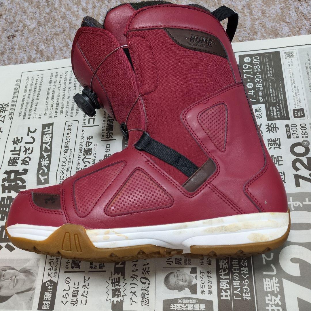スノーボードブーツ レッド　美品　27.5cm rome sds