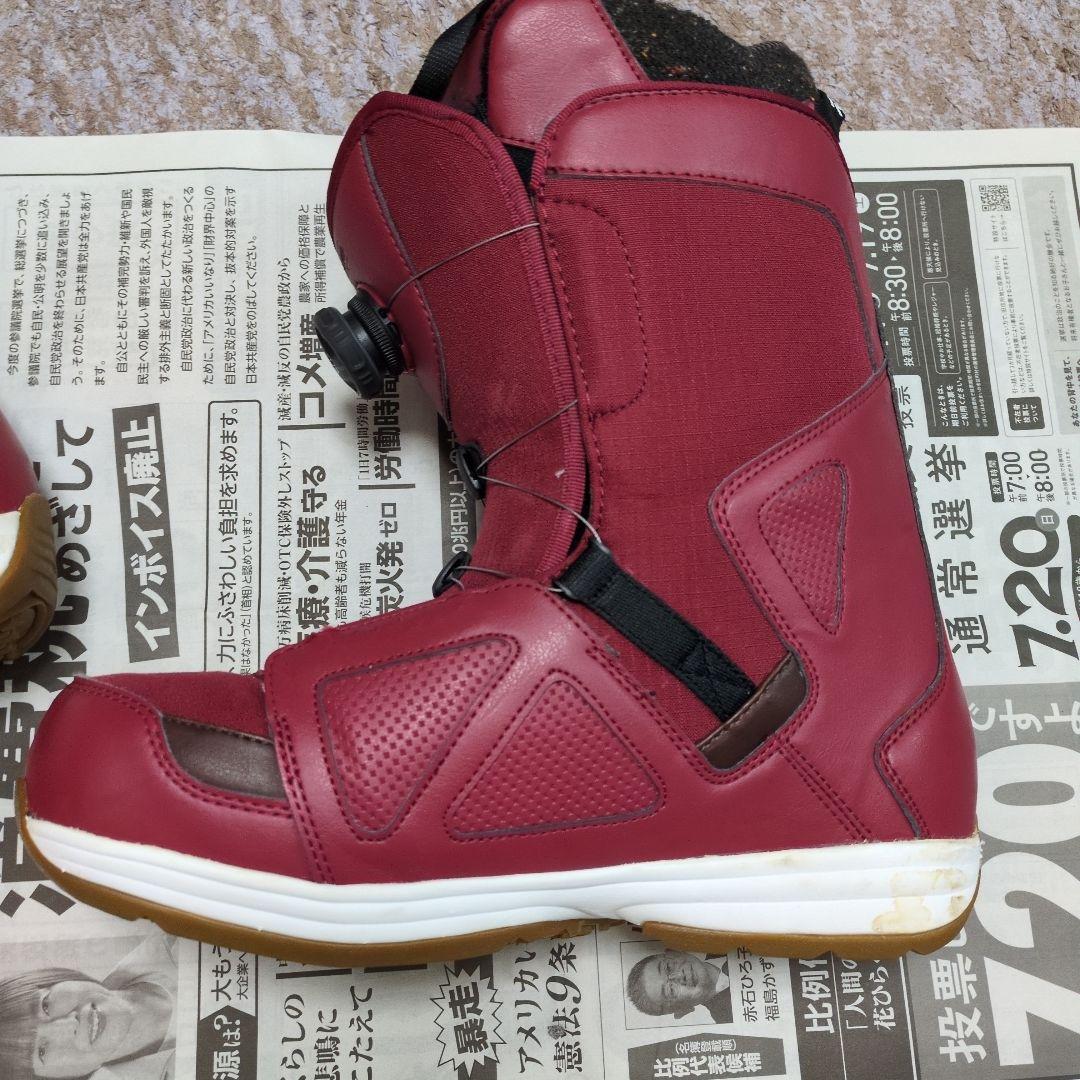 スノーボードブーツ レッド　美品　27.5cm rome sds