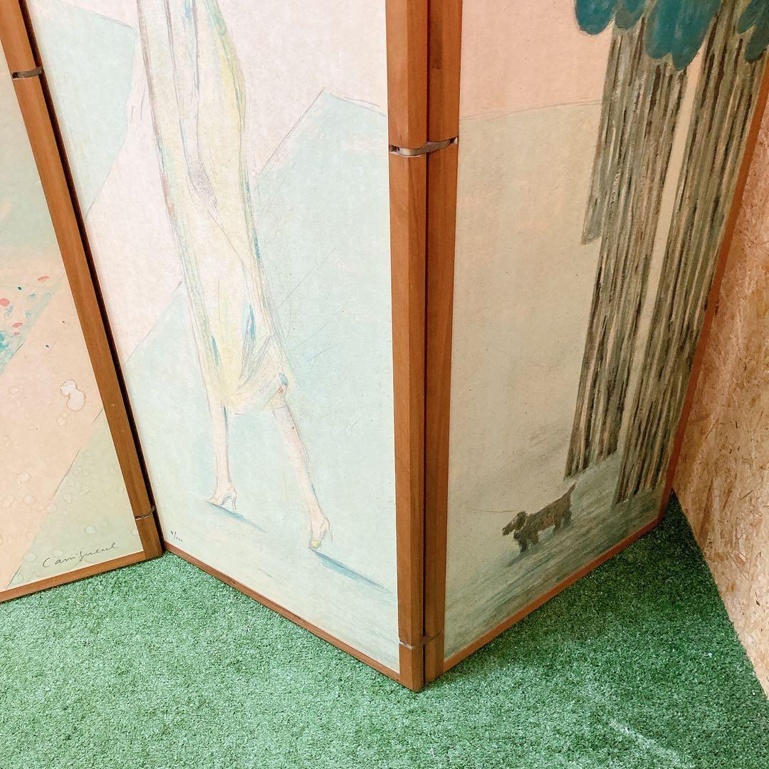 【9/100】カシニョール　リュクサンブール公園　スクリーン衝立　ケース付き