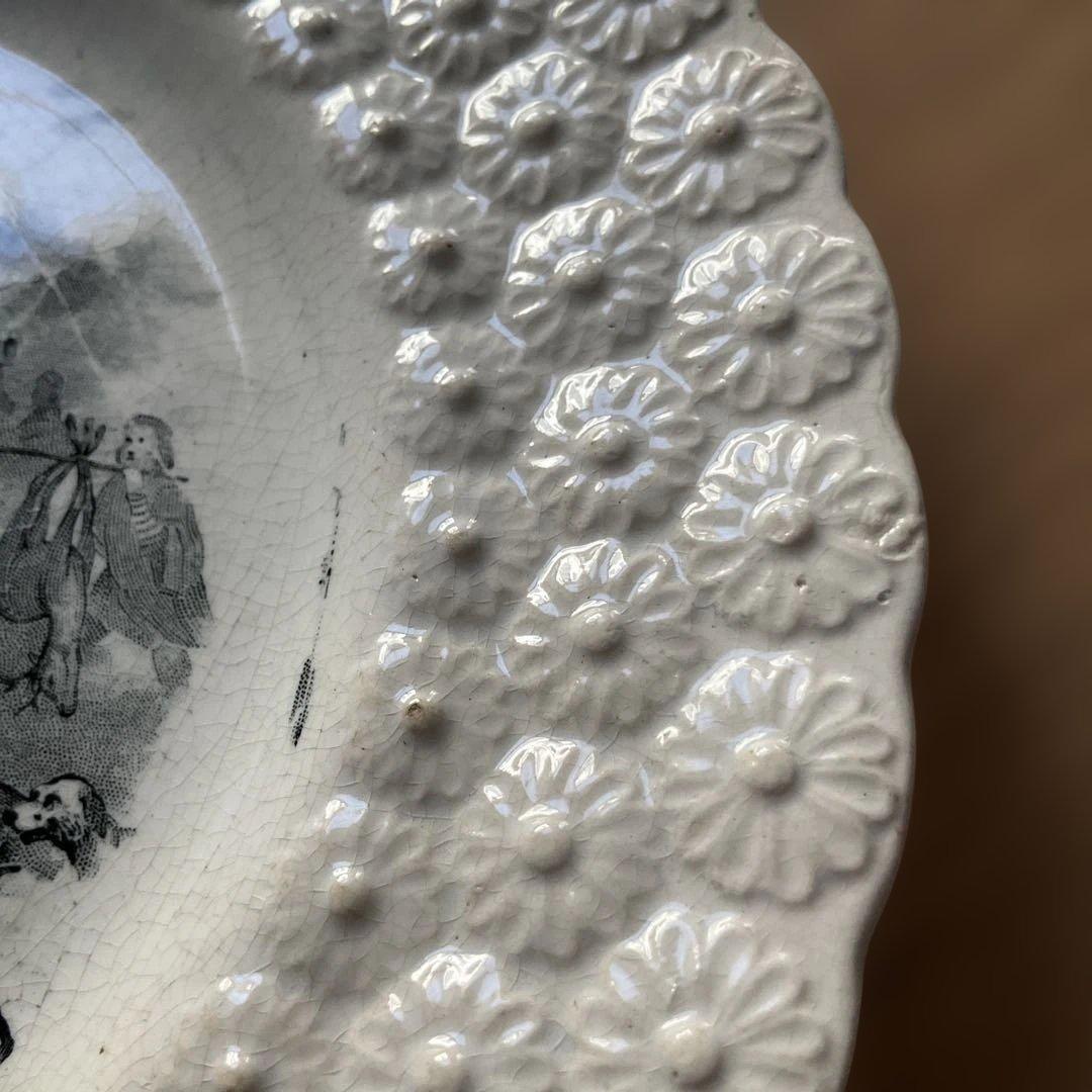 アンティーク プレート ボッホフレール ベルギー 狩の帰来