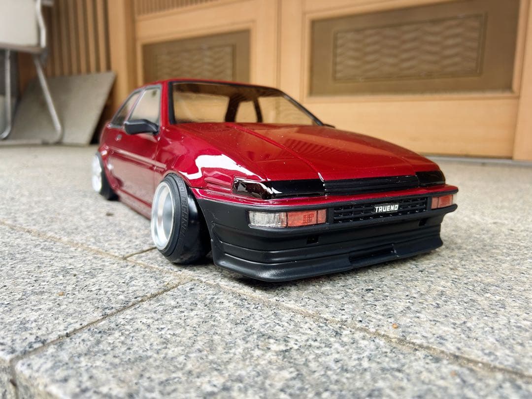 TT-01MRCコンバシャーシ+新品AE86トレノボディ