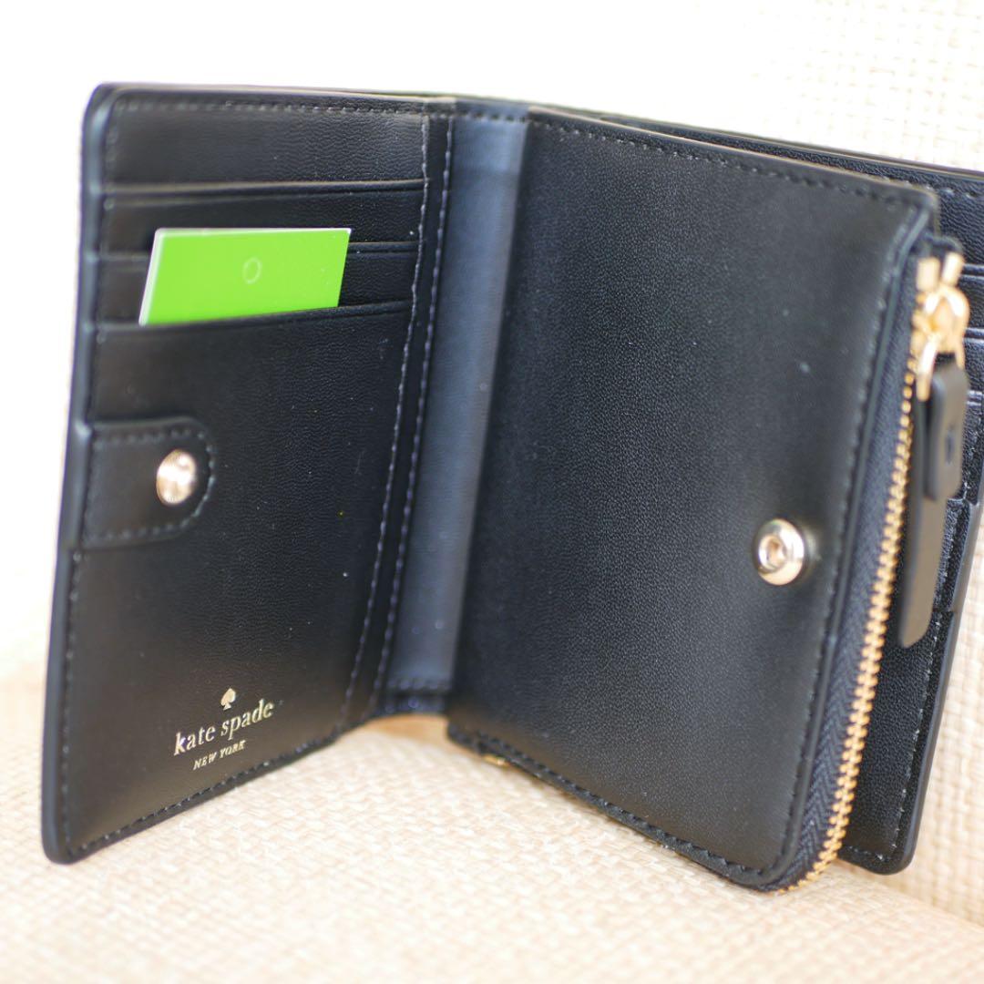 新品 使いやすい ケイトスペード 折り 財布 ブラック