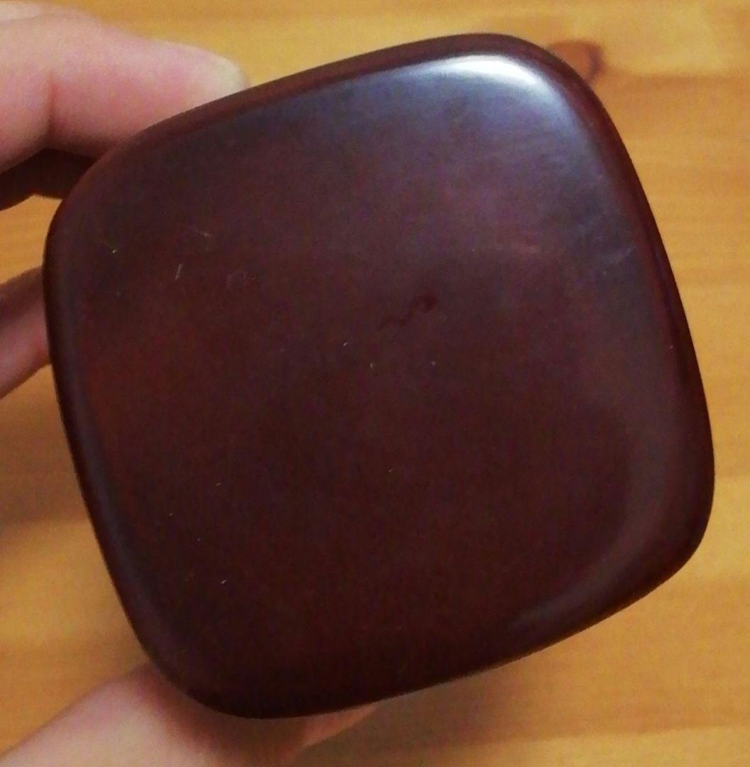 横山朝陽作 呉須絵 四方 茶入 共箱 茶道具