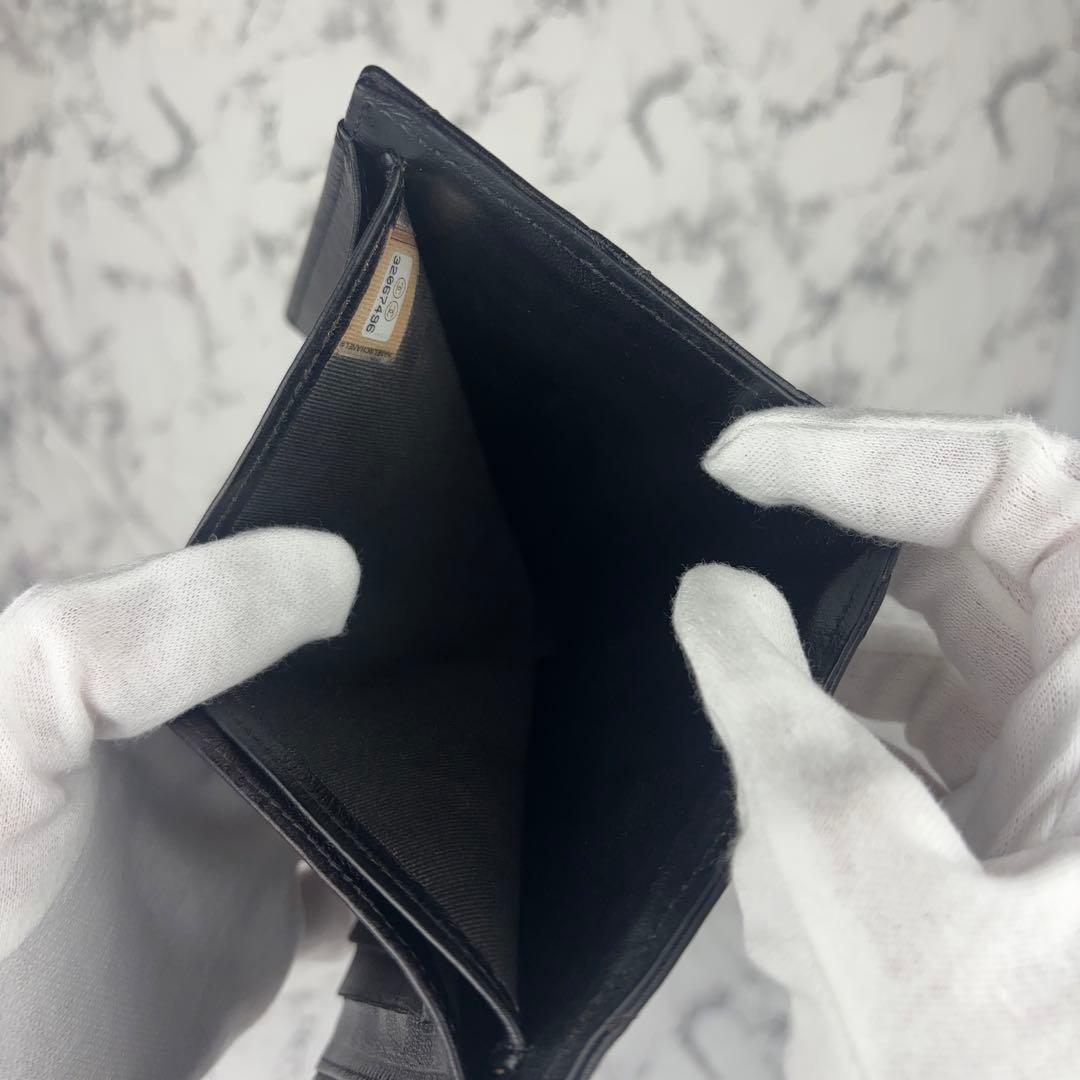 96 CHANEL マトラッセ　ラムスキン　三つ折り財布