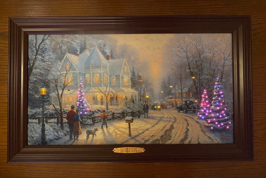 希少　入手困難　トーマスキンケード　絵　クリスマス　ライト付き　イルミネーション