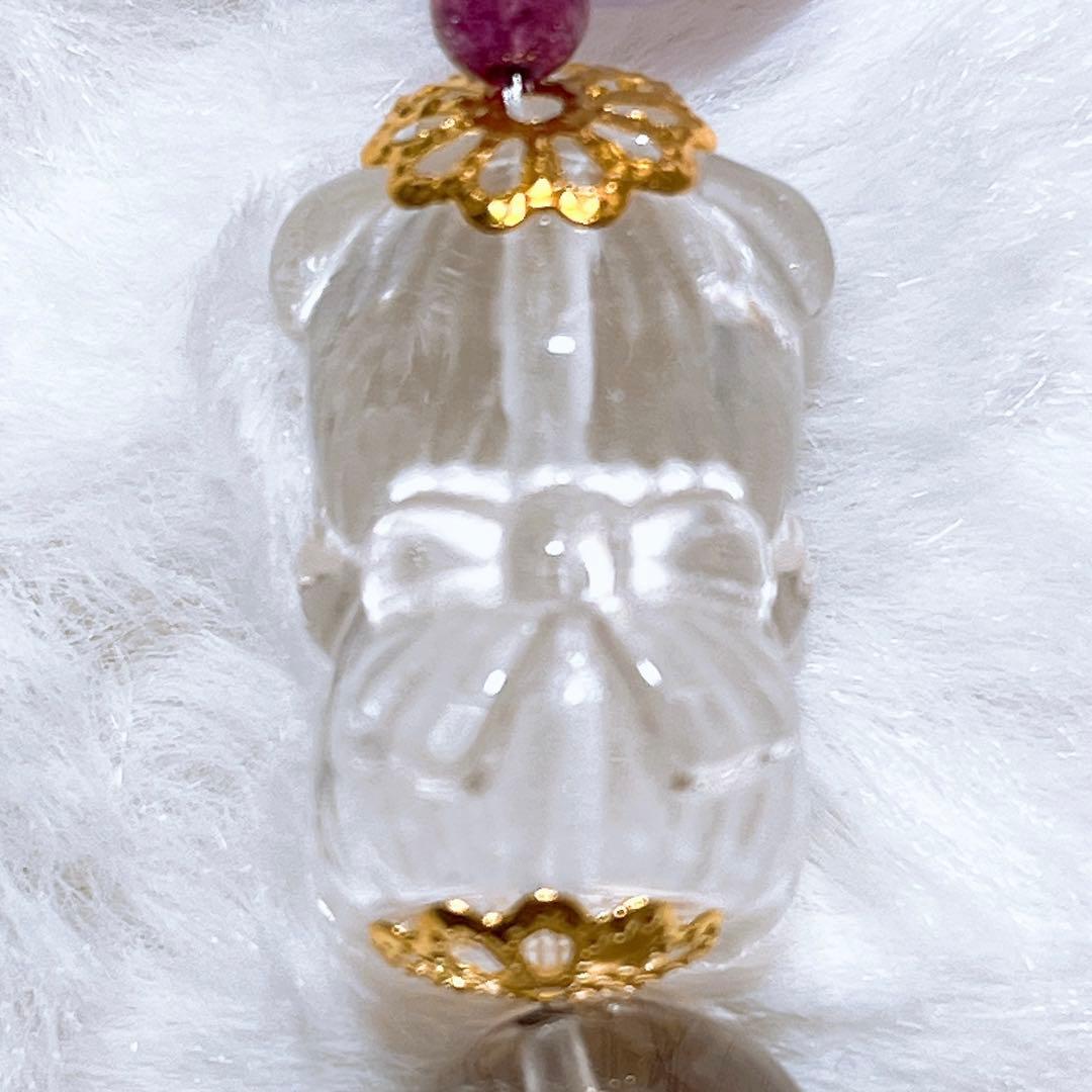 Berry様♥️スーパーセブン大玉12mm＆水晶くまちゃん天然石ブレスレット