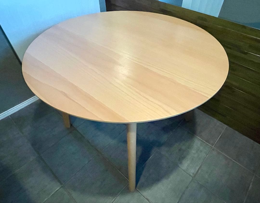 ふくこ■大川家具エスパス　ビーチ材 ラウンドテーブル/円形ダイニング