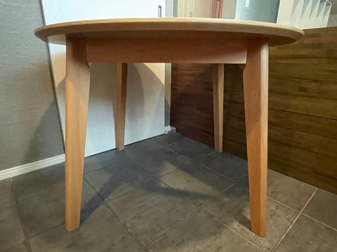 ふくこ■大川家具エスパス　ビーチ材 ラウンドテーブル/円形ダイニング