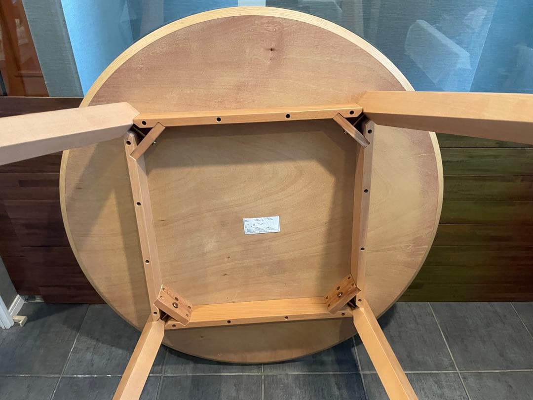 ふくこ■大川家具エスパス　ビーチ材 ラウンドテーブル/円形ダイニング