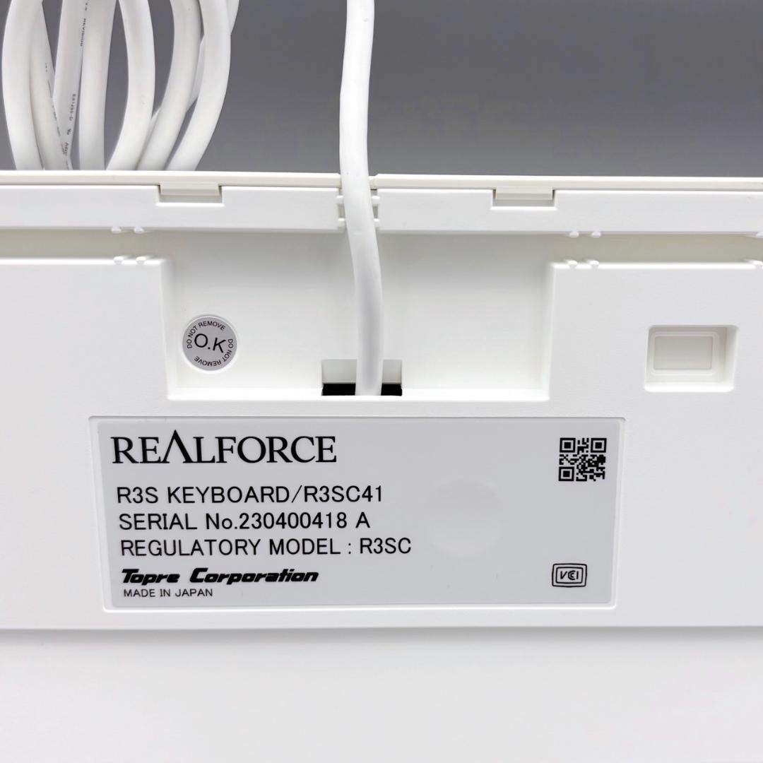 中古 REALFORCE R3SC41 ホワイト 91キー 東プレ 日本語配列 中古