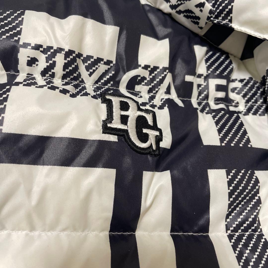 PEARLY GATES チェック柄 ダウンジャケット ゴルフ ロゴ　ワッペン