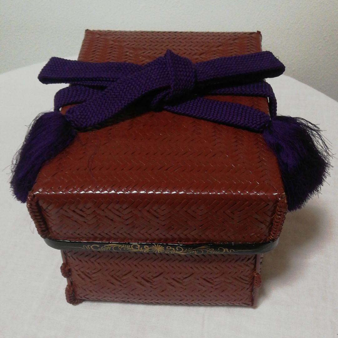 茶籠（共箱）、篭師 和田鱗司作