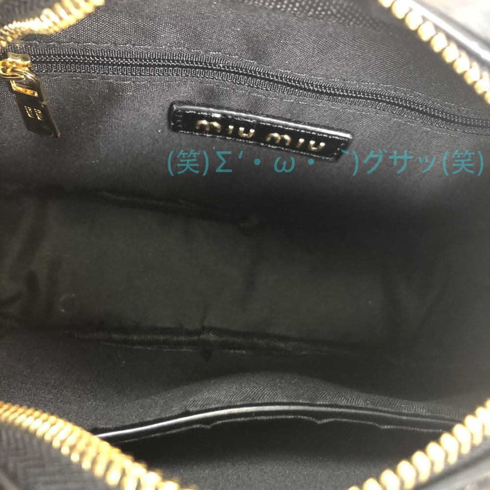 miumiu ショルダーバッグ レディース 黒 ブラック ハンドバッグ