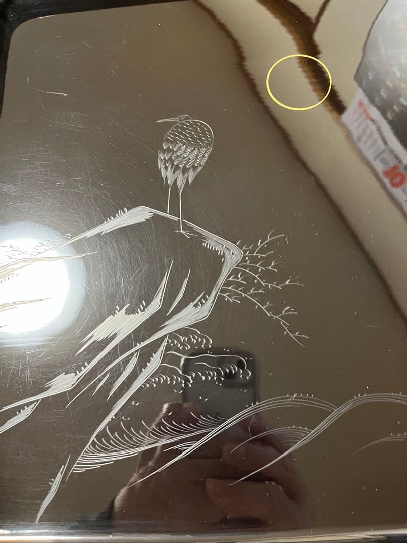 レトロ】輪島塗 盆 御膳 鶴 6枚セット 2005