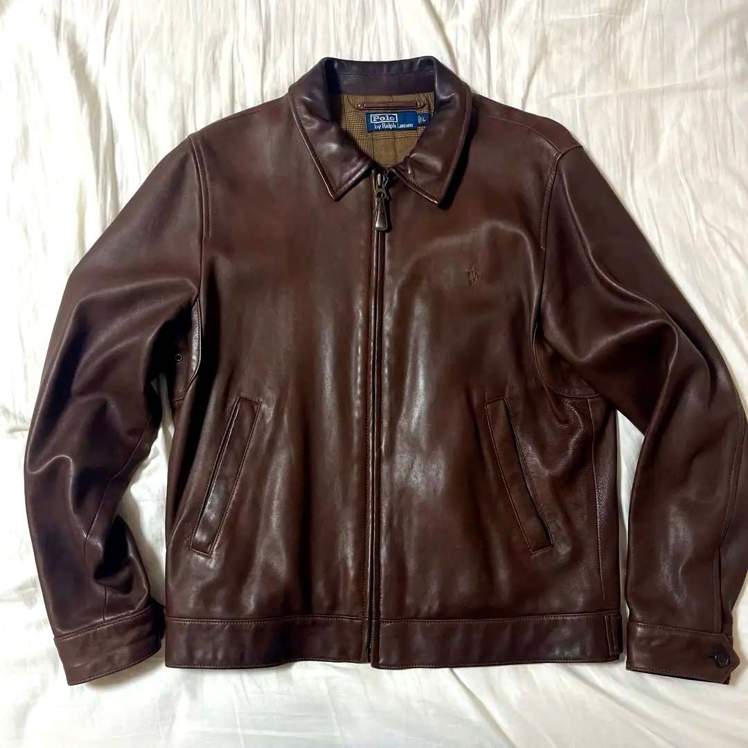 た*け様 名作【Ralph Lauren】LAMBSKIN LEATHER JA