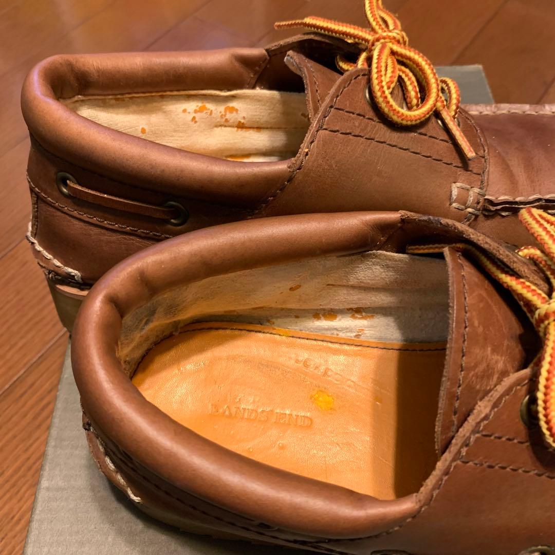 ランズエンド レザー ボートシューズ デッキシューズ モカシンシューズ