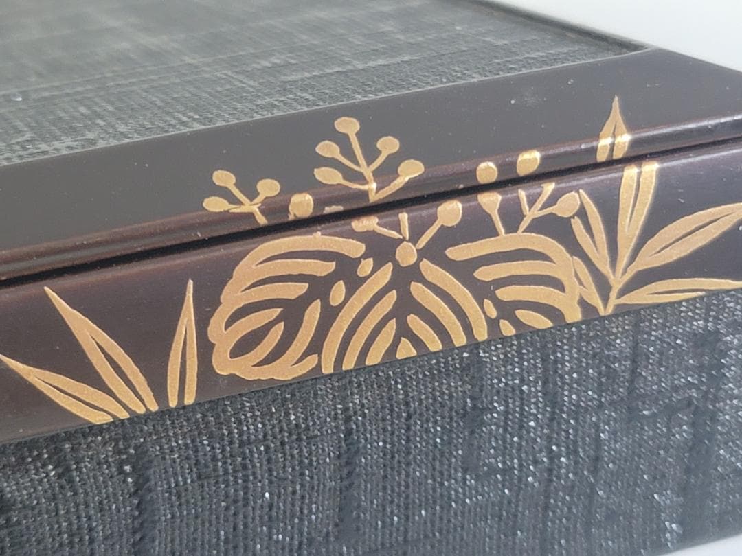 蒔絵 小箱 台付 二件 美品 DT701