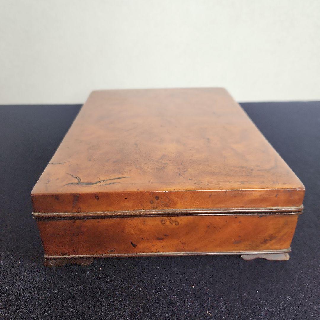 江戸指物‥玉杢‥ブドウ杢‥硯箱