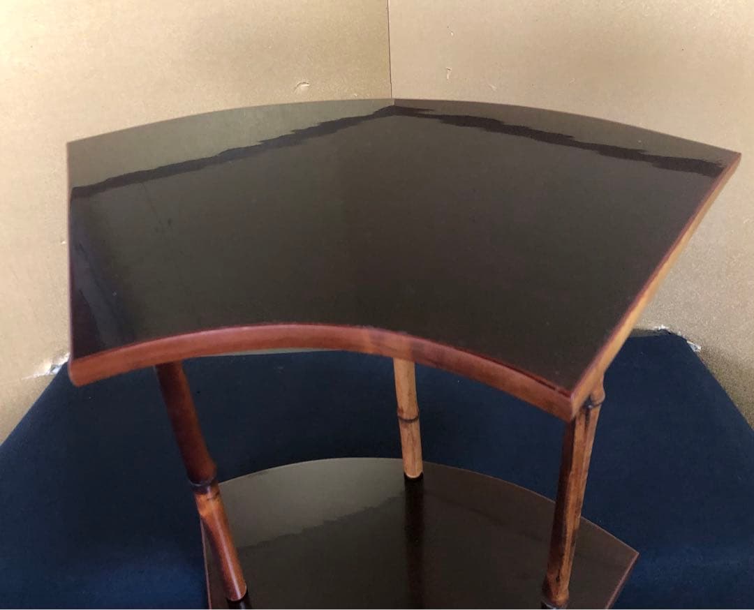 《R》茶道具 而妙斎好写 扇面棚 組立式 塗師川瀬表完 共箱 260121き6