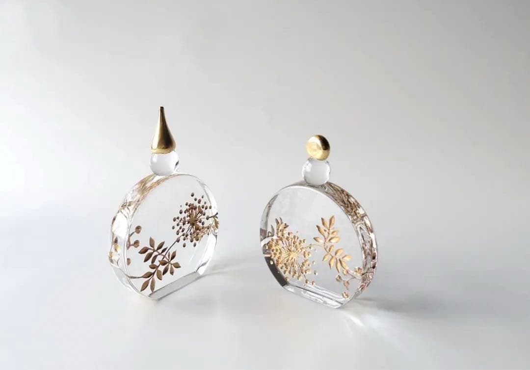 時澤　真美　ガラス　お雛様