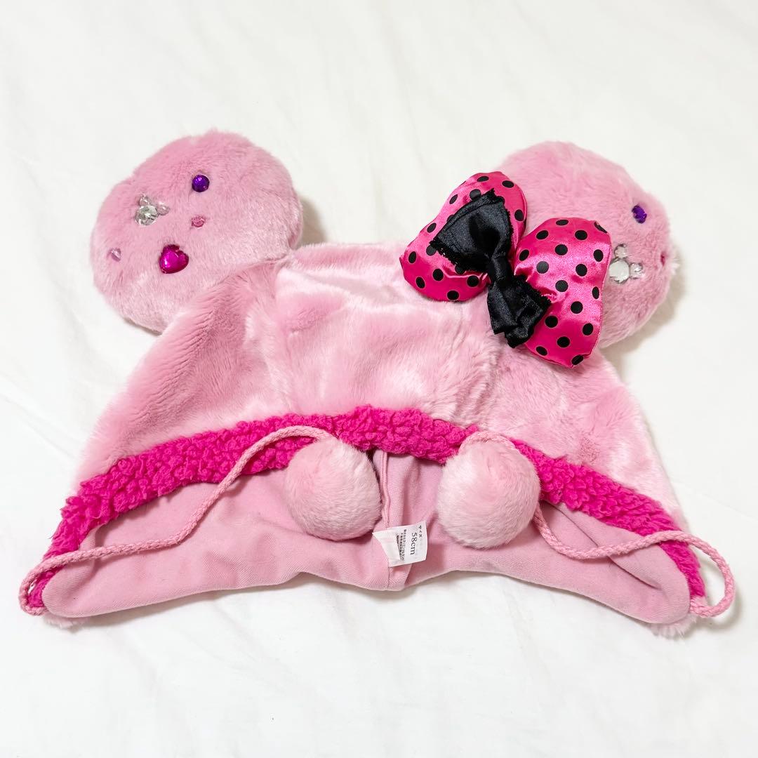 ディズニー ファンキャップ ミニー ピンク リボン かわいい レア 美品