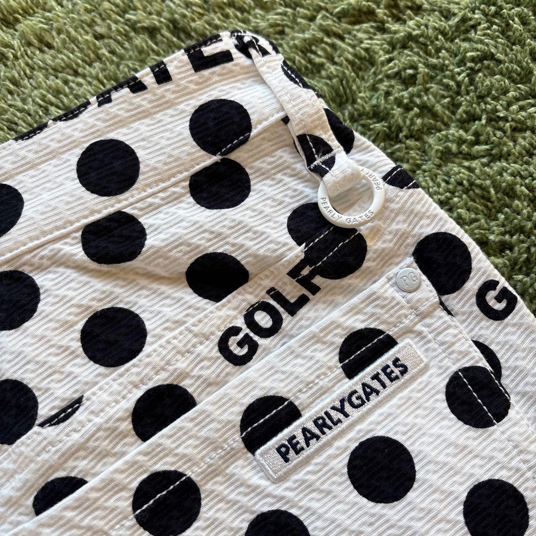 パーリーゲイツ☆タグ付き新品 アートピケ ドット×ロゴ柄 パンツ