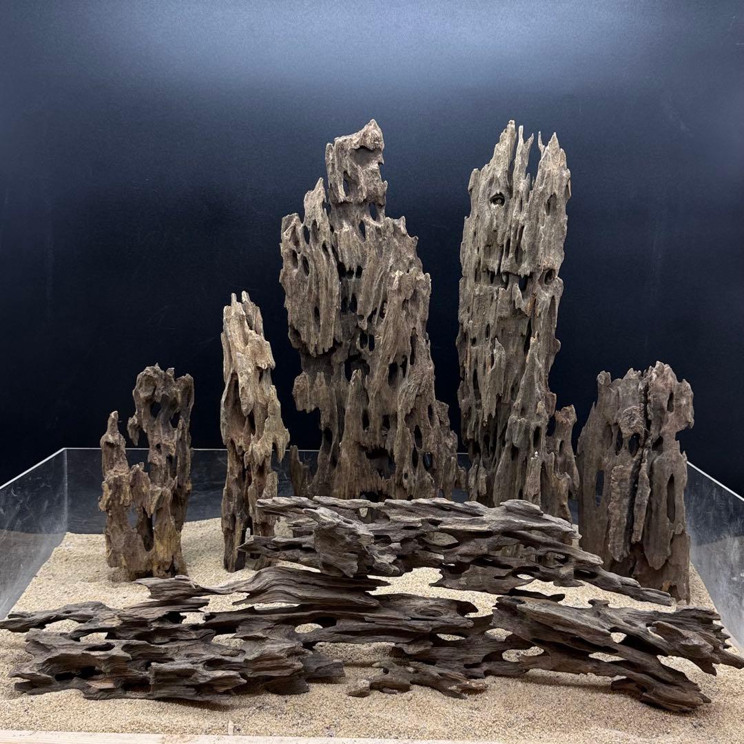 MMW-7055 マシンガンウッド8本セット　流木　アクアリウム MMW-5700 マシンガンウッドレイアウトセット60cm水槽用流木