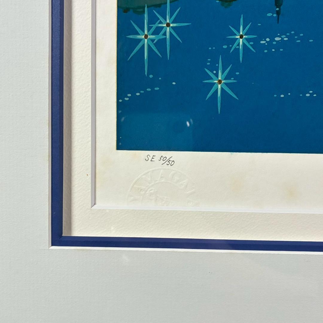 ヒロ・ヤマガタ「星影のステラ」シルクスクリーン 大作 直筆サイン入り 額縁入り