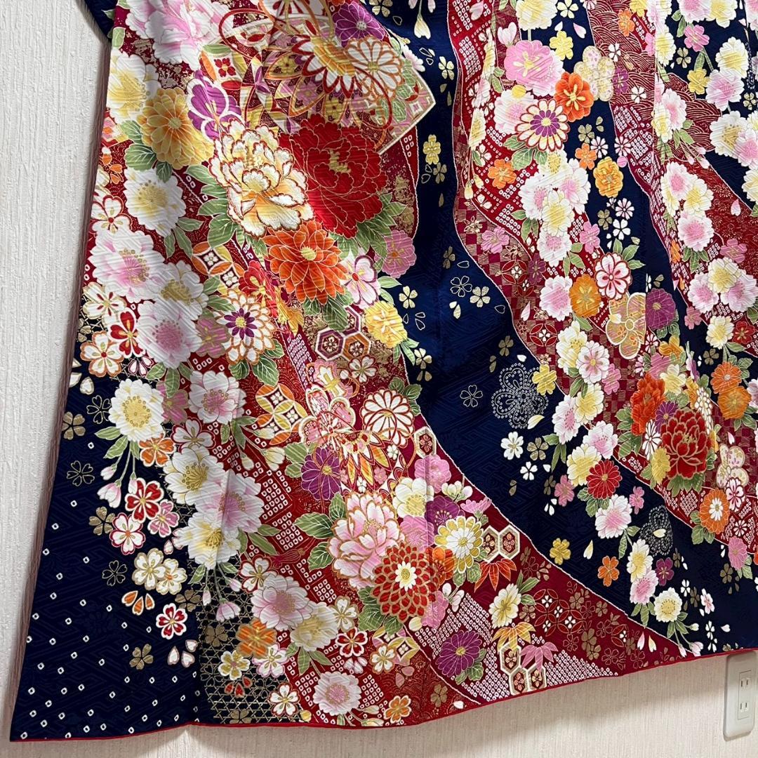 KJ2524 振袖 身丈165cm 正絹 着物 成人式 トールサイズ - 着物・浴衣激安