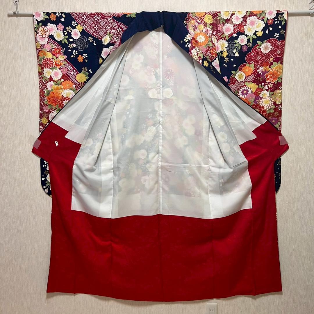 KJ2524 振袖 身丈165cm 正絹 着物 成人式 トールサイズ - 着物・浴衣激安