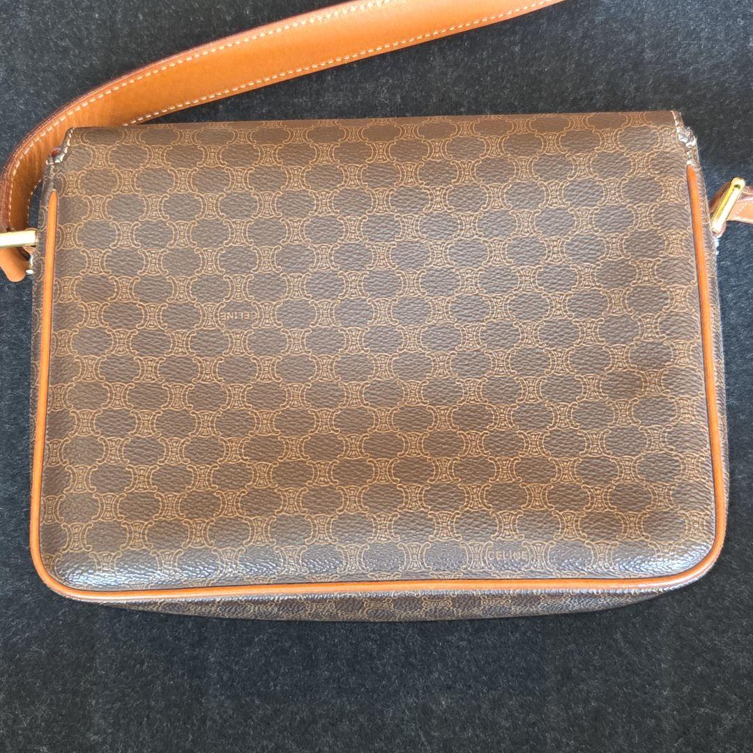 【CELINE】セリーヌ マカダム柄 サークルロゴ金具 ショルダーバッグ M12