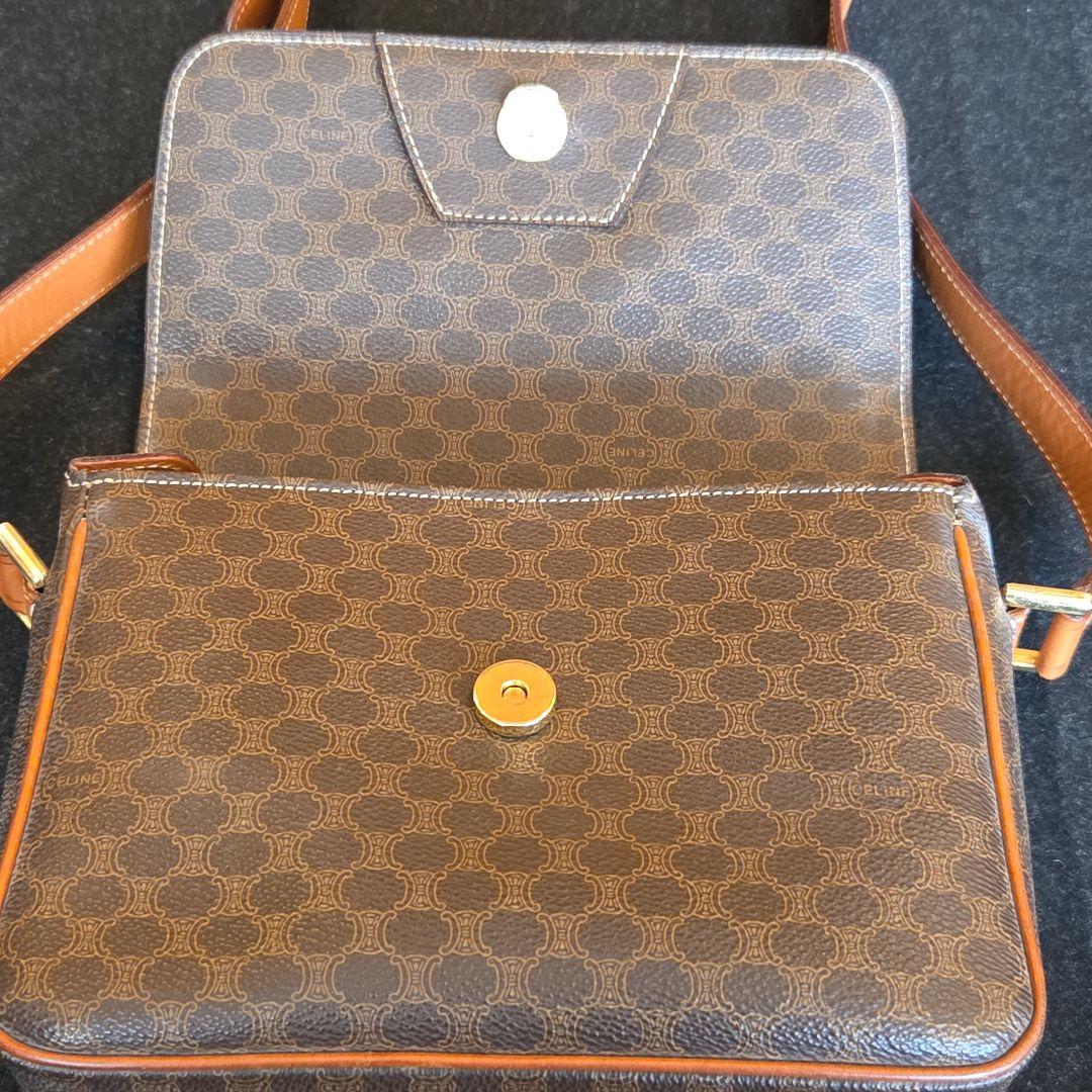 【CELINE】セリーヌ マカダム柄 サークルロゴ金具 ショルダーバッグ M12