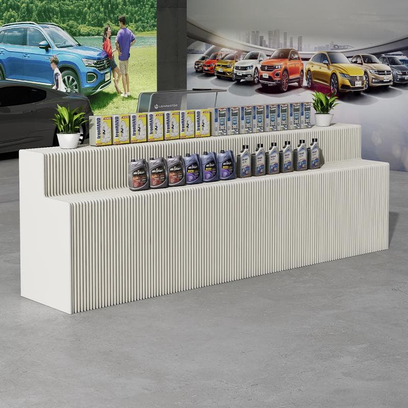 ディスプレイラック 二層式展示台 店舗用品 陳列台長さ2-3m高