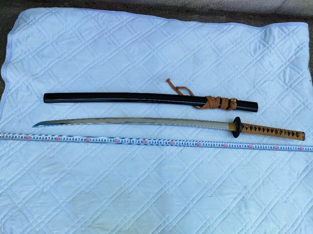 模造刀　黒鞘　鞘割れアリ　武具　剣　コスプレ