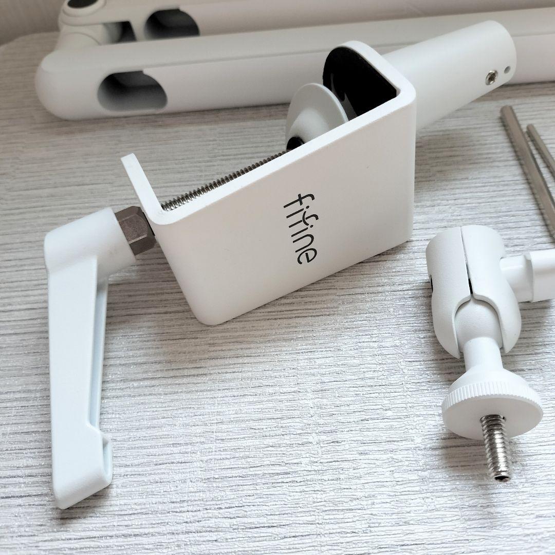 美品 FIFINE ホワイト セット マイク K688 マイクアーム BM88