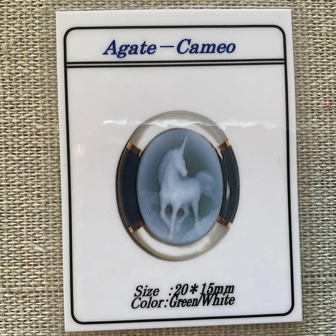 K18 Agate-Cameo UNICORN メノウカメオ ペンダント